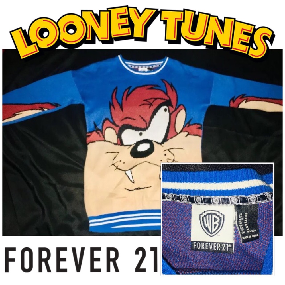 Forever 21 Tasmanian devil taz WB sweater shirt M